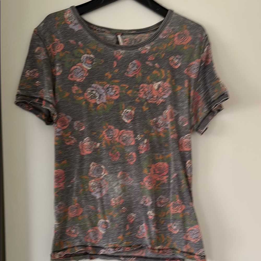 Gray and Pink Short Sleeve Tee